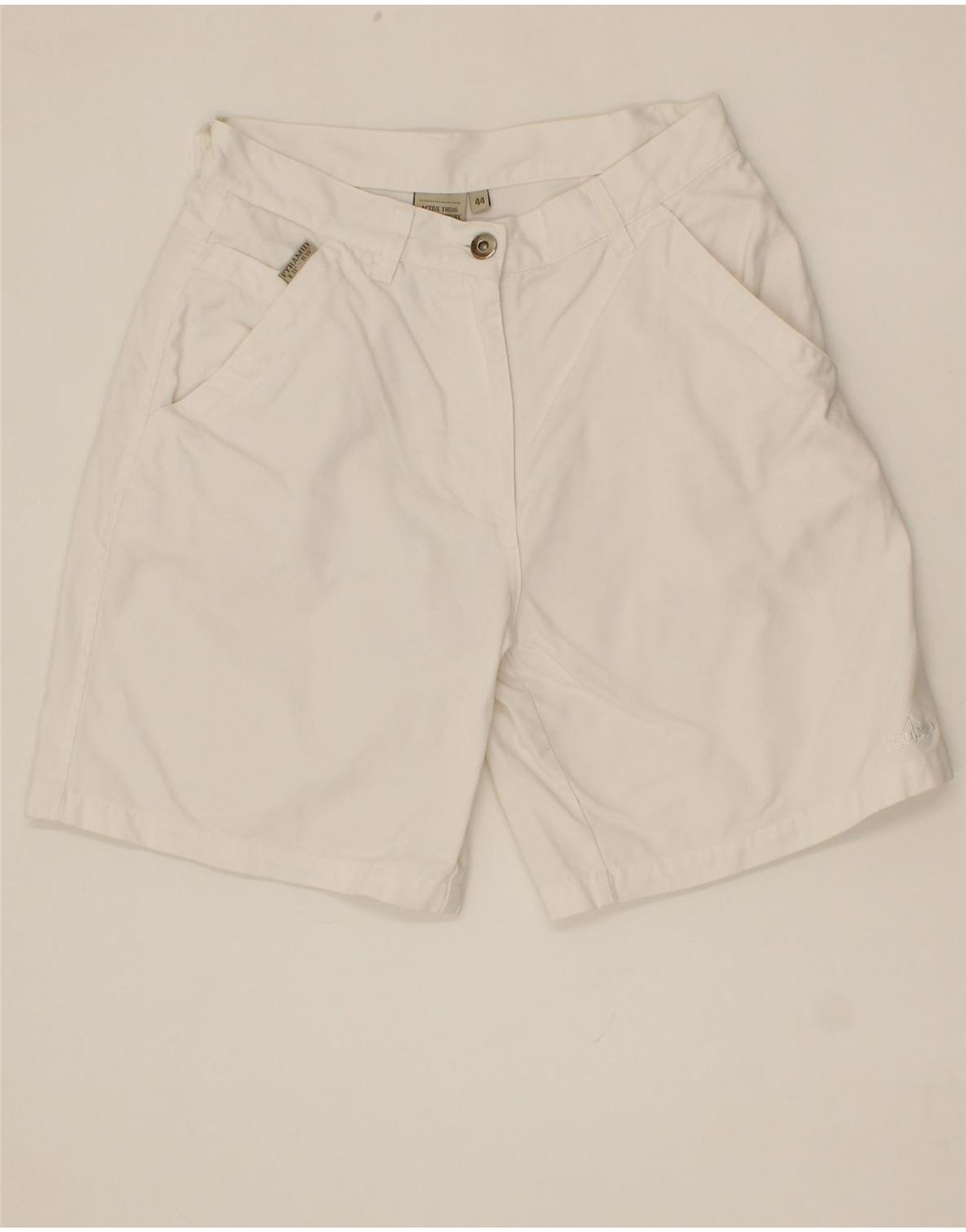PYRAMID Womens Chino Shorts IT 44 Medium W28 White Cotton
