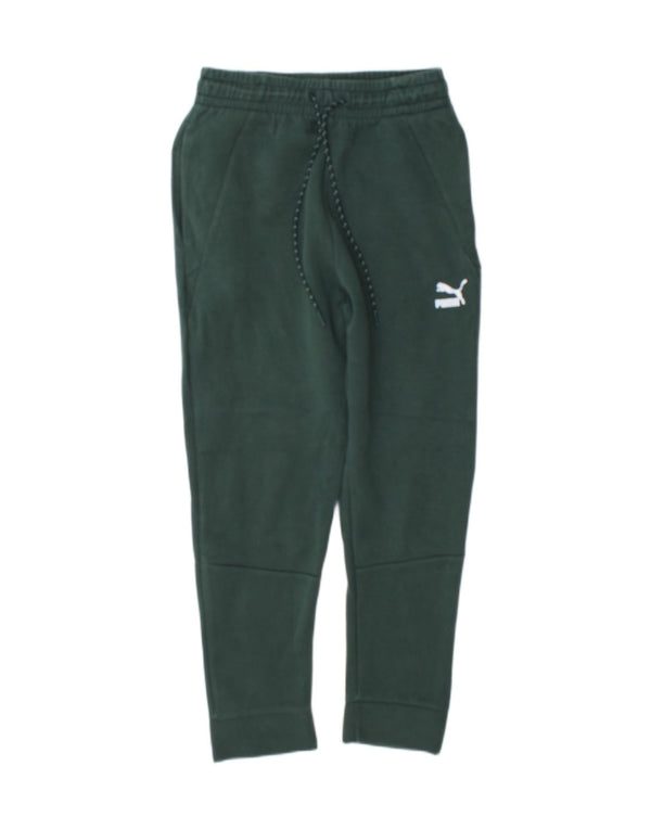 Puma Mens Tracksuit Trousers Joggers Small  Green Cotton