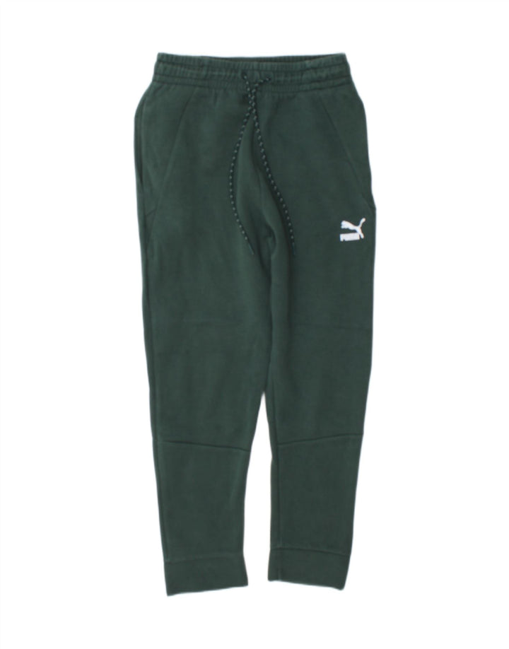 Puma Mens Tracksuit Trousers Joggers Small  Green Cotton