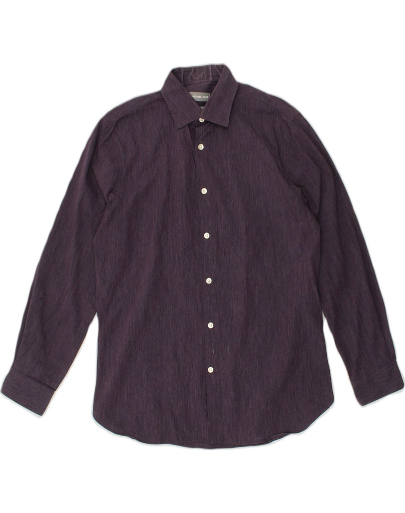 MICHAEL KORS Mens Slim Fit Shirt Size 15 1/2 Medium Purple Cotton | Vintage Michael Kors | Thrift | Second-Hand Michael Kors | Used Clothing | Messina Hembry 