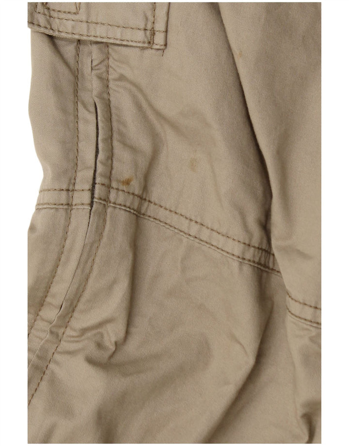 Eddie Bauer Mens Straight Cargo Trousers W33 L32 Beige Cotton