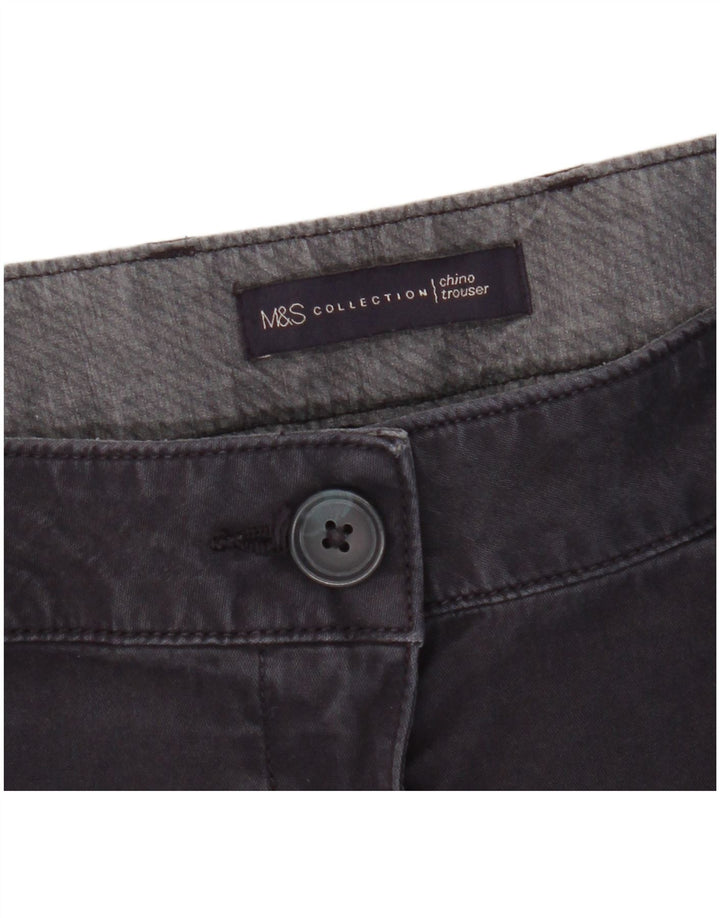 Marks & Spencer Womens Straight Chino Trousers W38 L28 Navy Blue