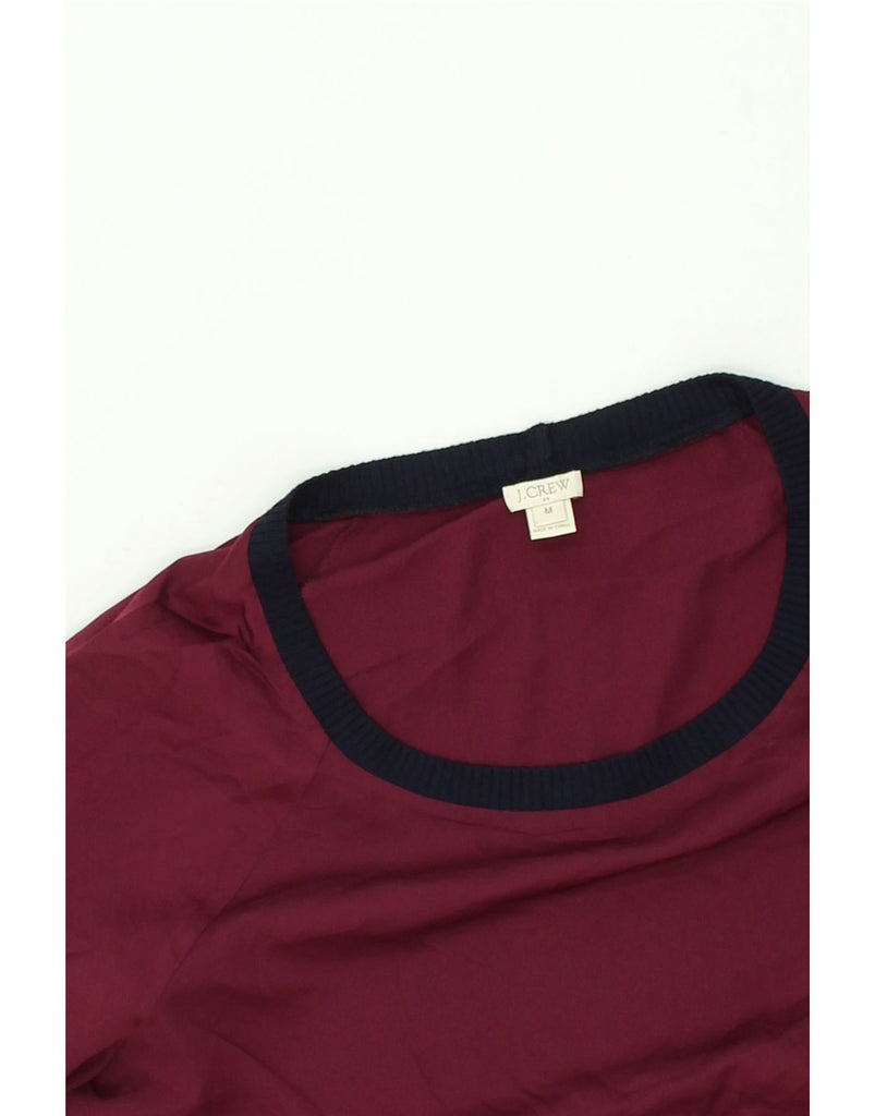 J. CREW Womens Top Long Sleeve UK 14 Medium Burgundy Polyester | Vintage J. Crew | Thrift | Second-Hand J. Crew | Used Clothing | Messina Hembry 