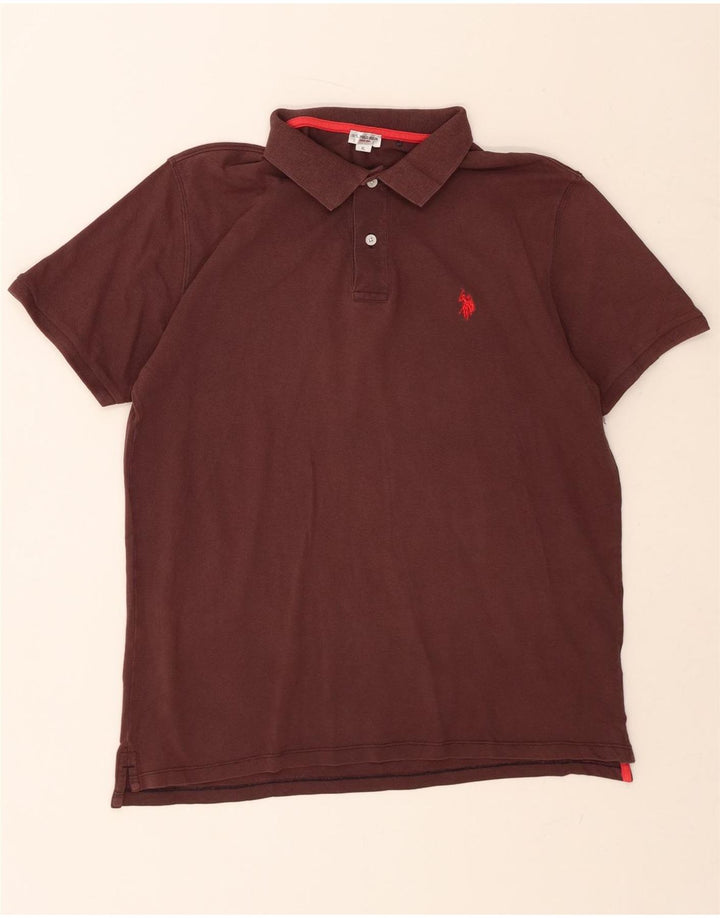 U.S. POLO ASSN. Mens Polo Shirt XL Brown Vintage U.S. Polo Assn. and Second-Hand U.S. Polo Assn. from Messina Hembry 