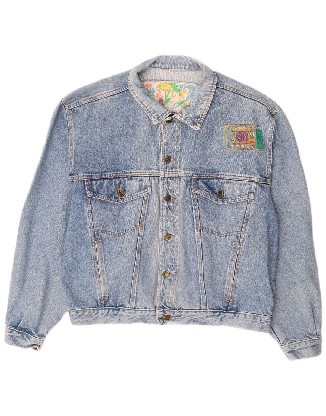 Vintage Mens Denim Jacket UK 42 XL Blue Cotton
