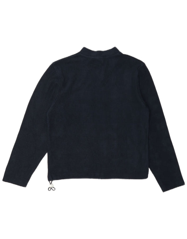 Fila Womens Graphic Sweatshirt Jumper IT 42 Medium Navy Blue Cotton