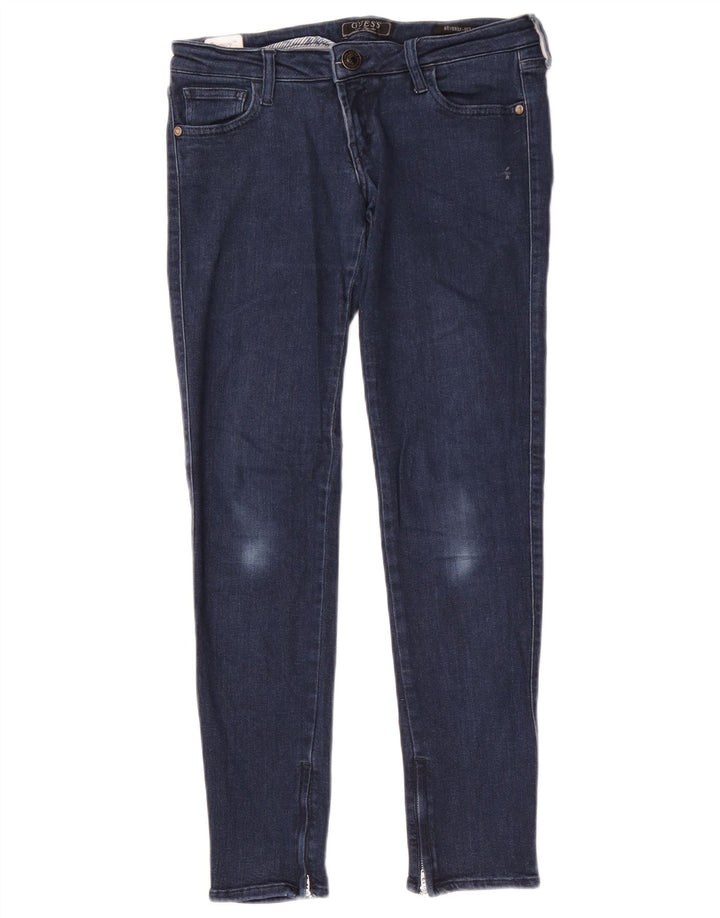 Guess Womens Beverly Skinny Jeans W28 L29 Navy Blue