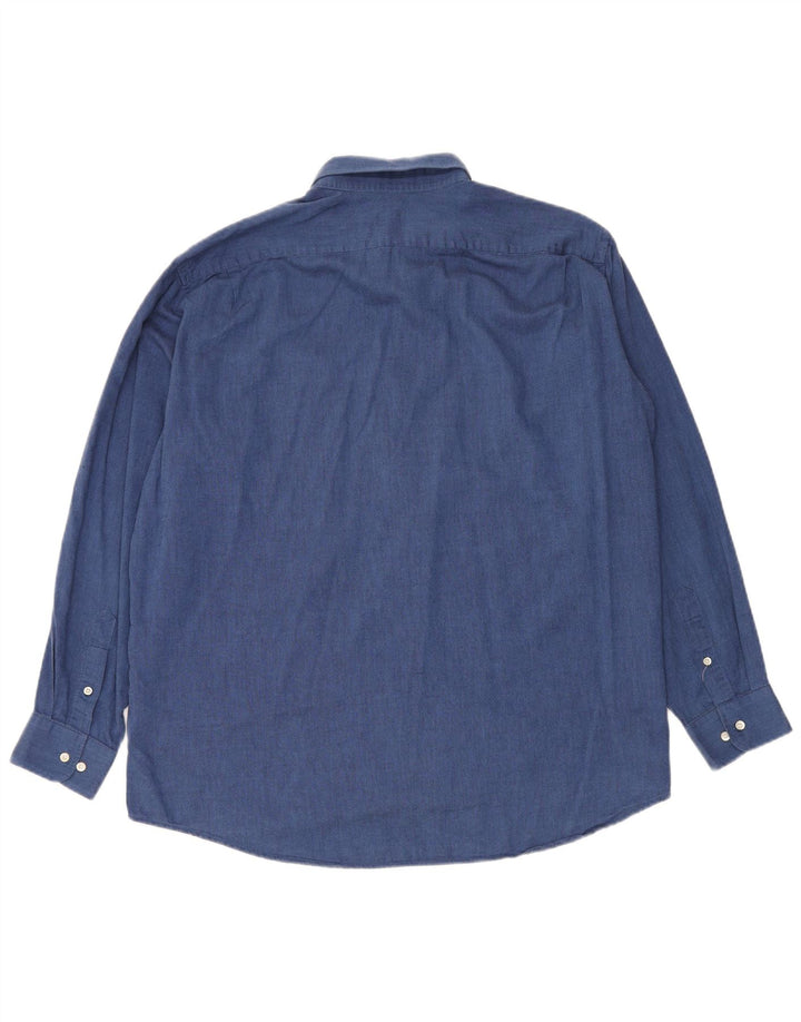 Lacoste Mens Shirt Size 43 XL Blue Cotton