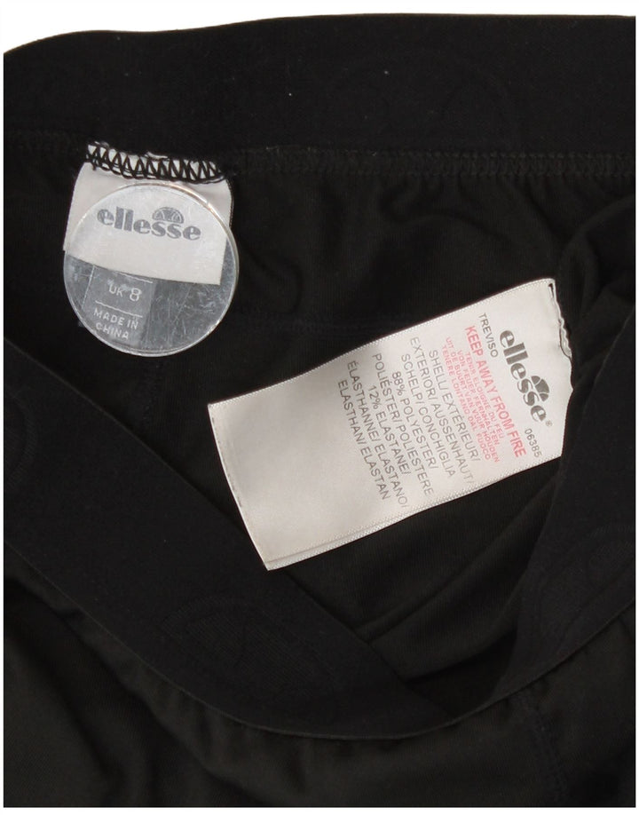 Ellesse Womens Leggings UK 8 Small Black Polyester