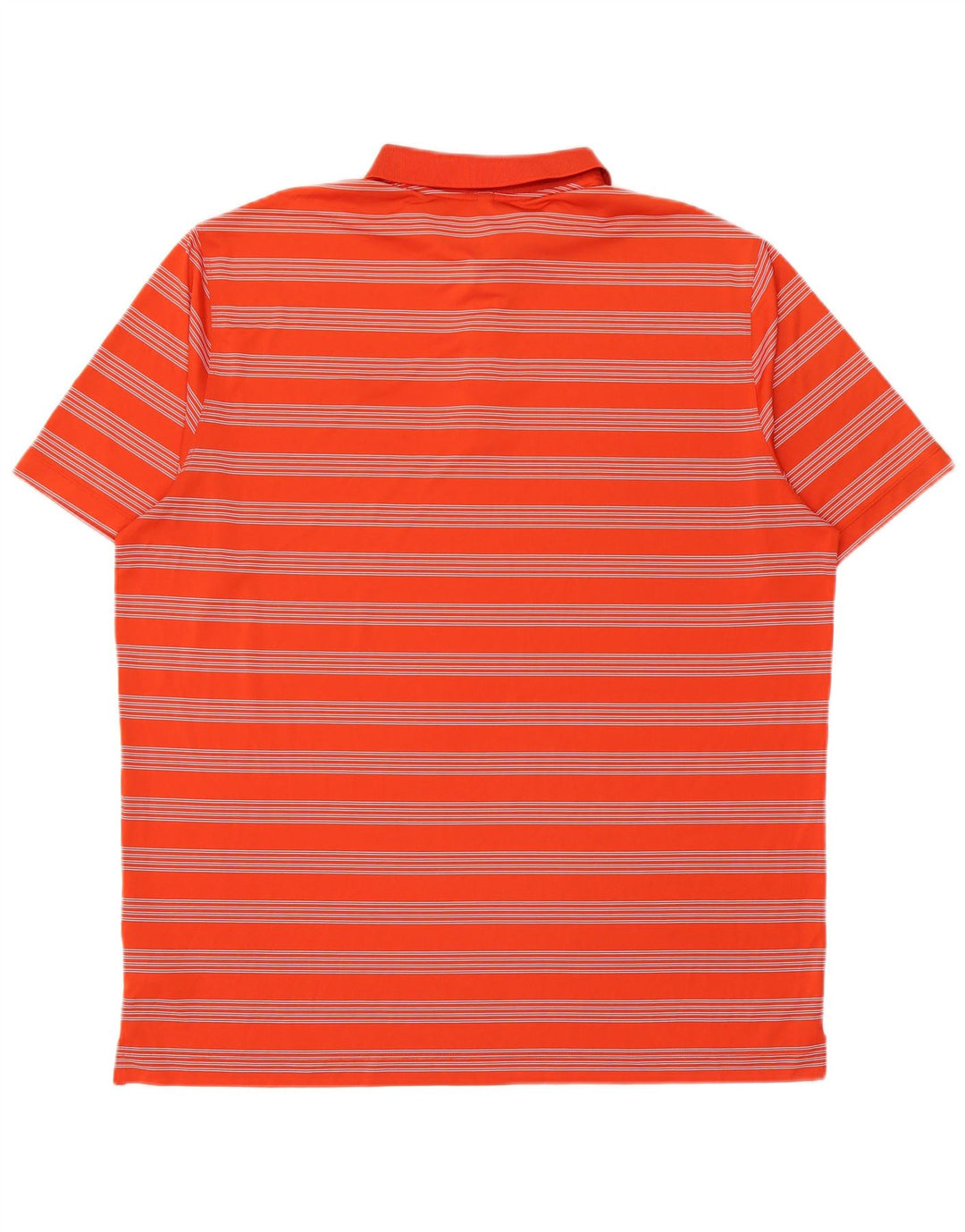 Nike Mens Dri Fit Polo Shirt 2XL Orange Striped Polyester