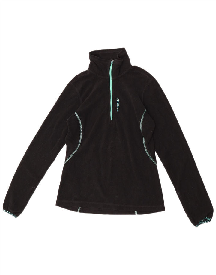 O'Neill Womens Zip Neck Regular Fit Fleece Jumper UK 10 Small Black