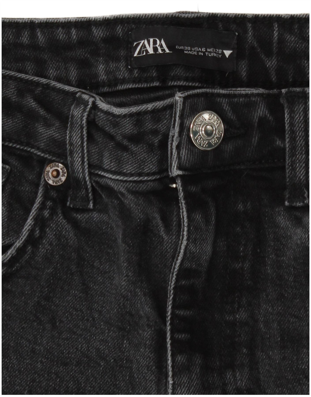 Zara Womens Straight Jeans EU 38 Small W28 L26 Grey