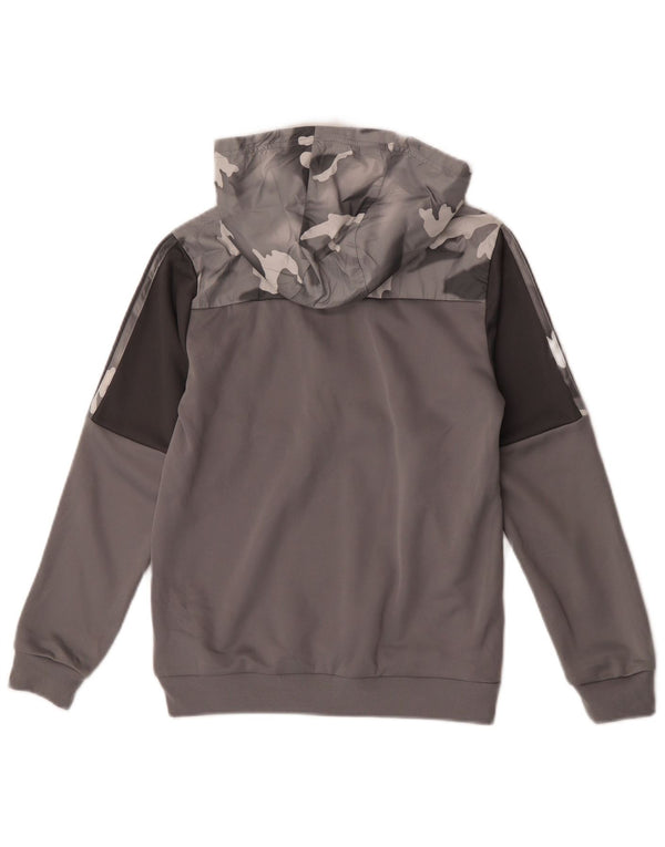 Adidas Boys Graphic Hoodie Jumper 11-12 Years Grey Camouflage Sports