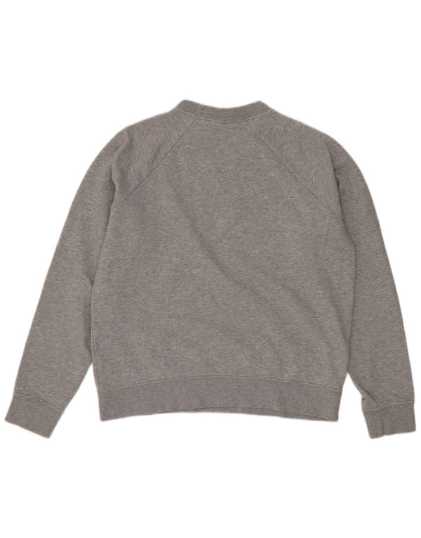 Nike Womens Graphic Oversized Sweatshirt Jumper UK 10 Small Grey Flecked