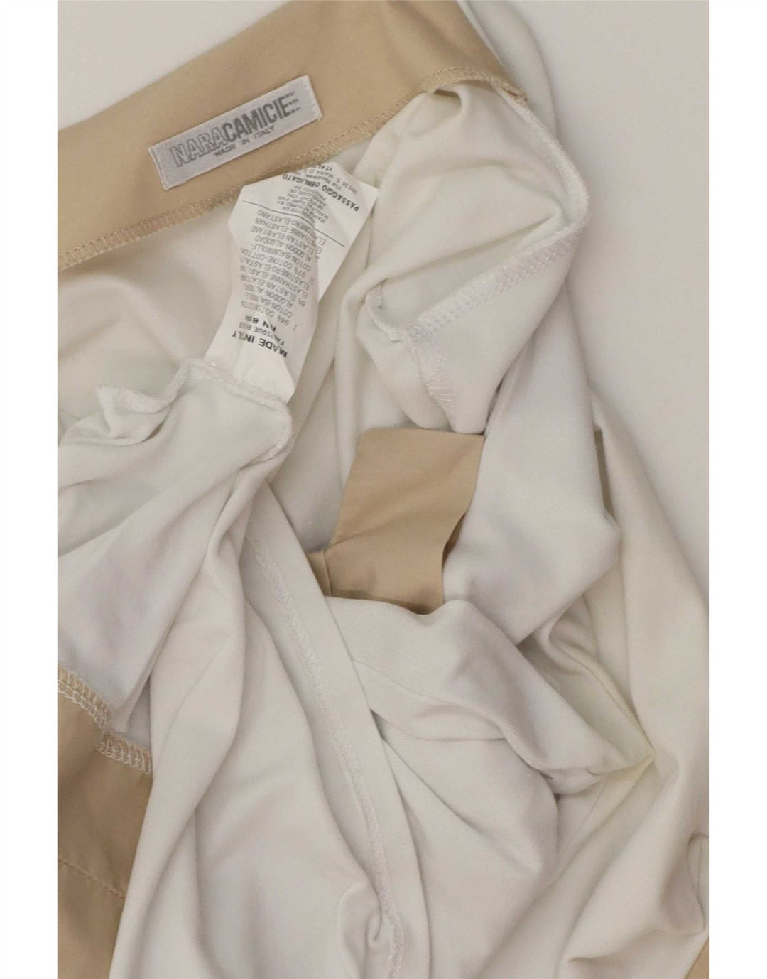 Naracamicie Womens 3/4 Sleeve Shirt Blouse UK 10 Small White Colourblock