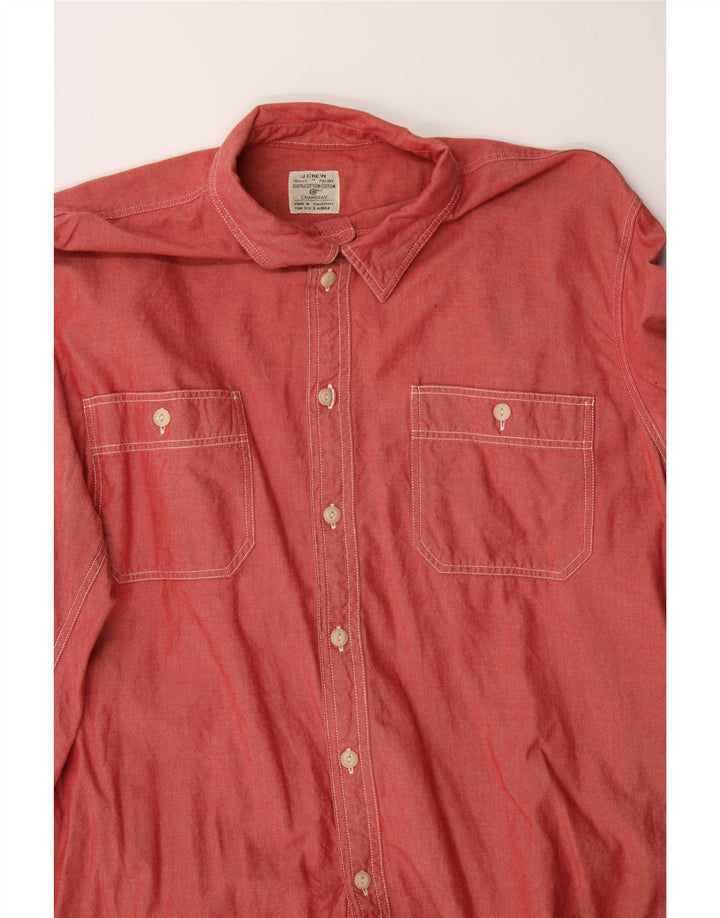 J. CREW Mens Shirt Large Red Cotton Vintage J. Crew and Second-Hand J. Crew from Messina Hembry 