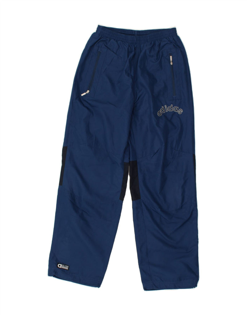 ADIDAS Boys Graphic Tracksuit Trousers 11-12 Years Navy Blue Polyester | Vintage Adidas | Thrift | Second-Hand Adidas | Used Clothing | Messina Hembry 