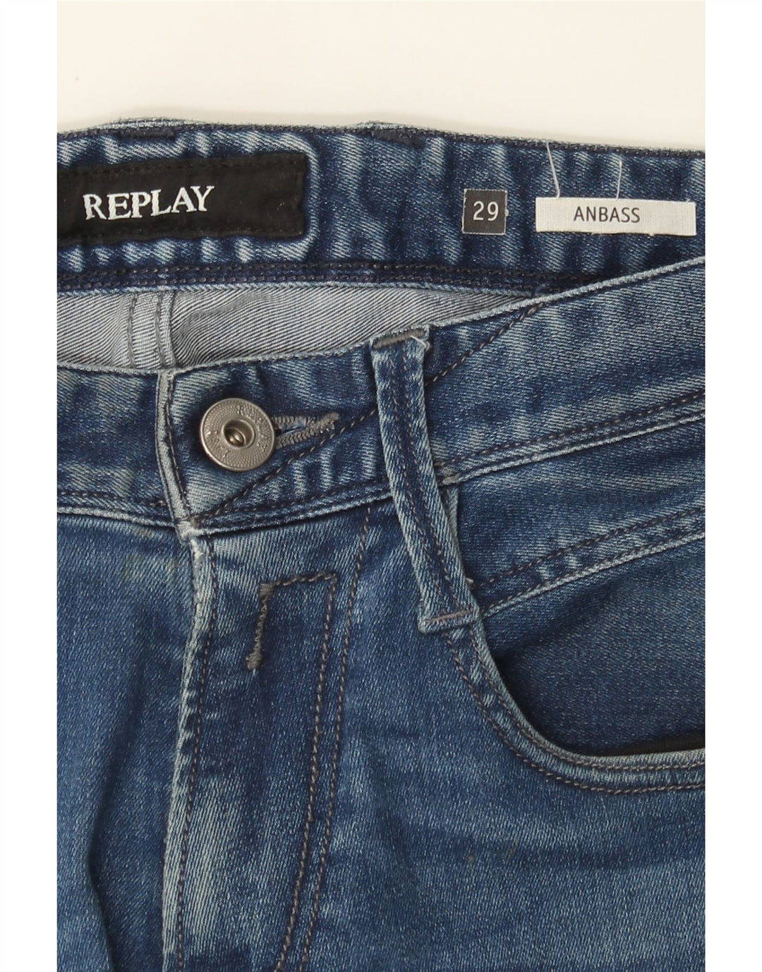 Replay Womens Anbass Slim Jeans W29 L31 Blue