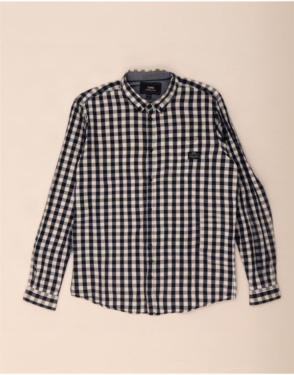 Jack & Jones Mens Shirt 2XL Blue Gingham Cotton