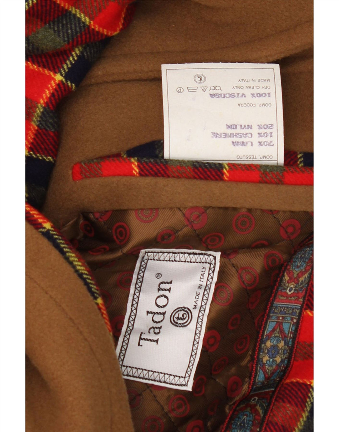 Tadon Mens Overcoat UK 38 Medium Brown Wool