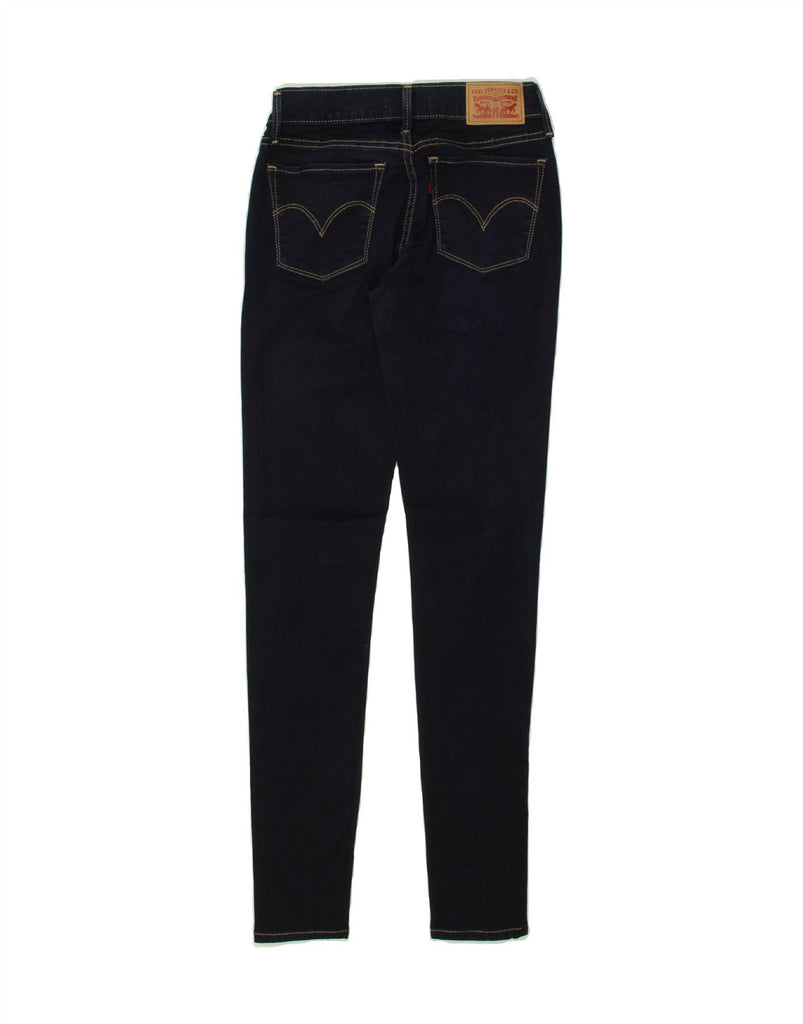 LEVI'S Womens 710 Super Skinny Jeans W25 L29 Navy Blue Cotton Vintage Levi's and Second-Hand Levi's from Messina Hembry 