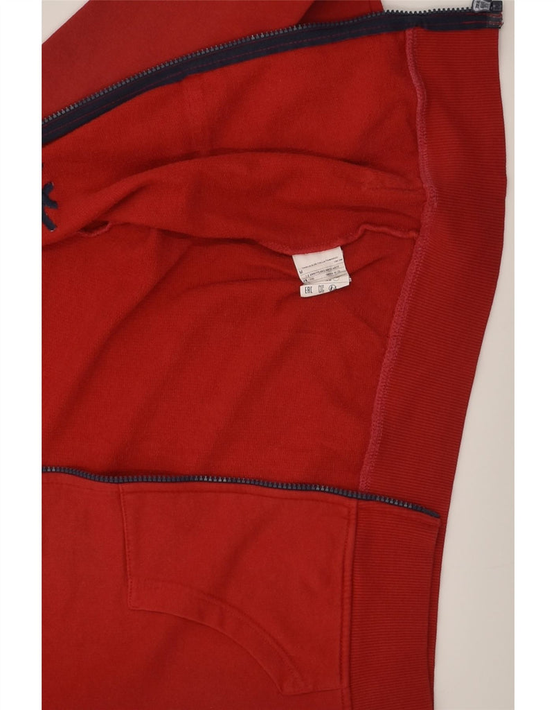 BENETTON Boys Tracksuit Top Jacket 7-8 Years Medium Red Cotton | Vintage Benetton | Thrift | Second-Hand Benetton | Used Clothing | Messina Hembry 