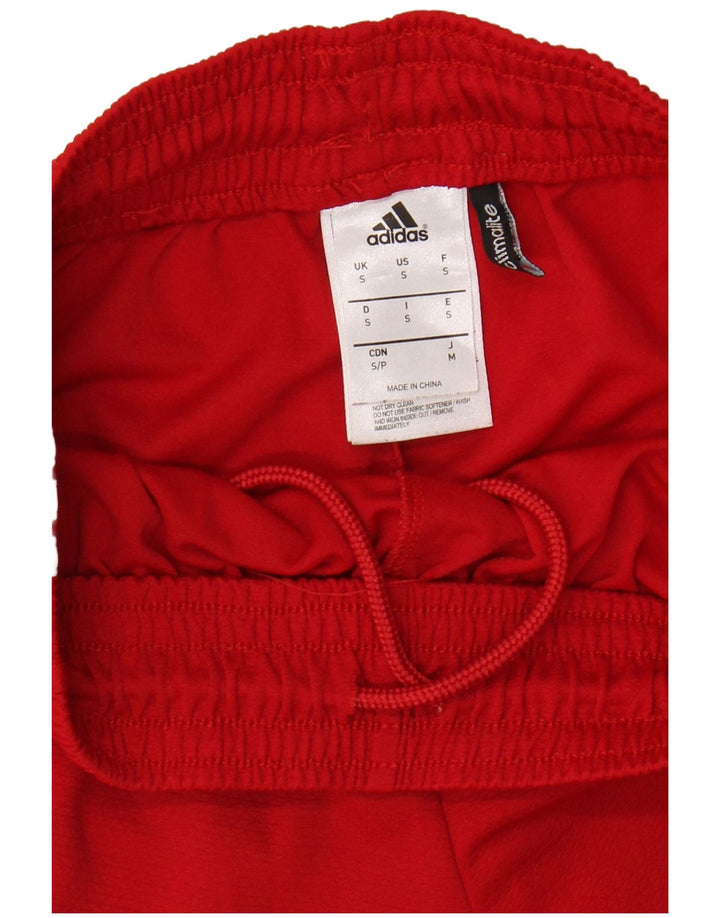 ADIDAS Mens Climalite Sport Shorts Small  Red Polyester
