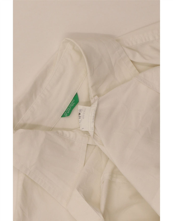 Benetton Womens Shirt UK 14 Large White