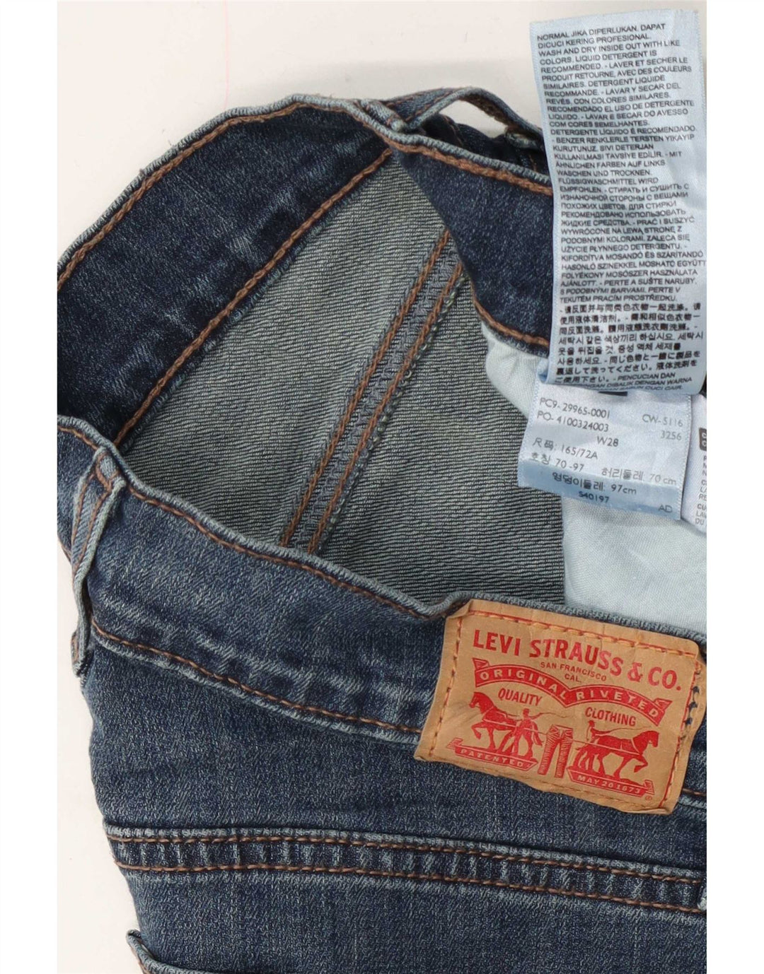 Levi's Womens Denim Shorts W28 Medium Blue Cotton
