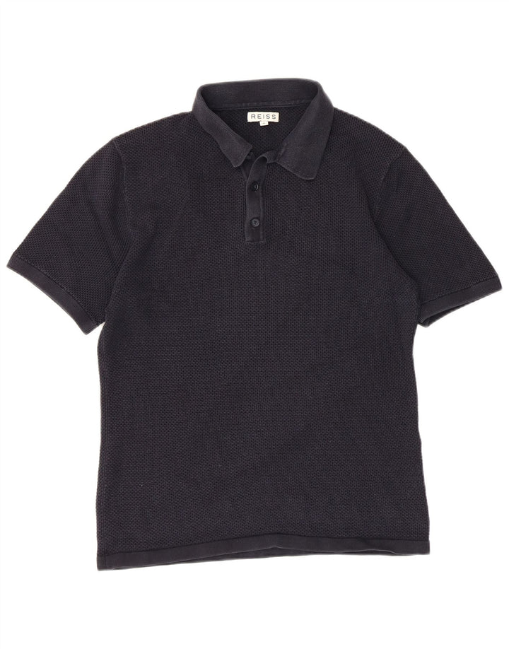 Reiss Mens Polo Shirt Medium Navy Blue
