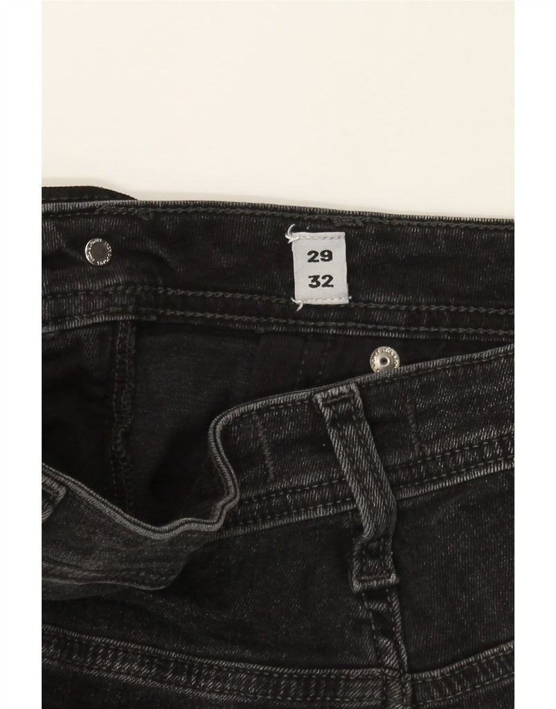 JACK & JONES Mens Distressed Skinny Jeans W29 L32 Black Cotton Vintage Jack & Jones and Second-Hand Jack & Jones from Messina Hembry 