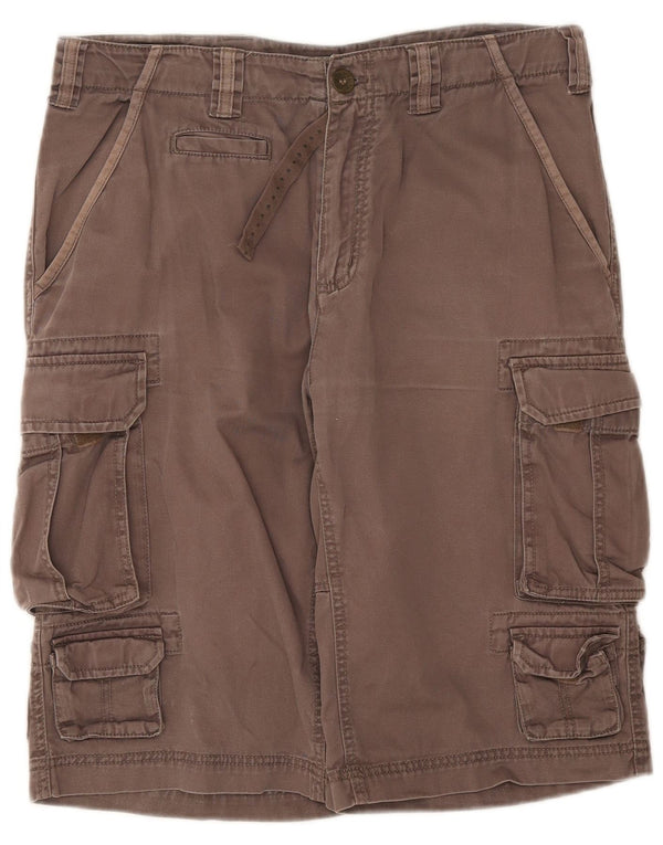 Russell Athletic Mens Cargo Shorts Large W34 Grey Cotton