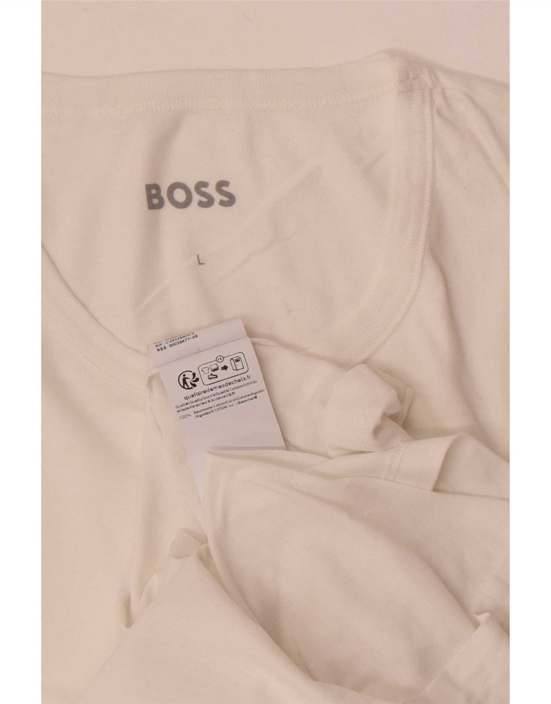 Hugo Boss Mens T-Shirt Top Large White Cotton