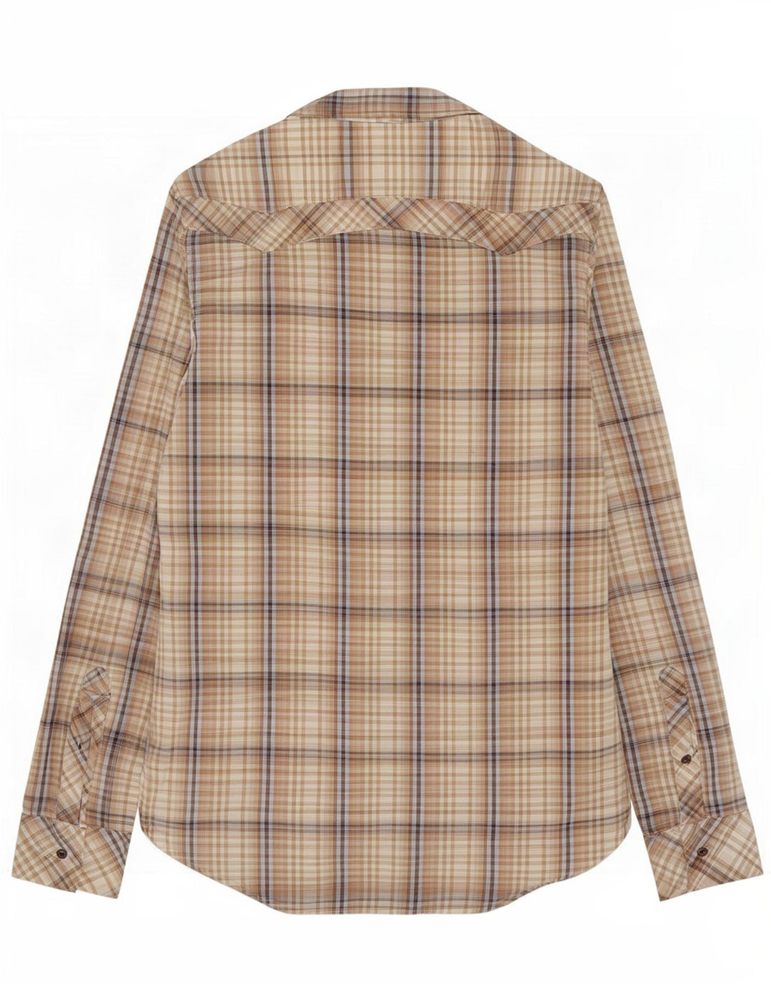 Diesel Mens Shirt Large Beige Check