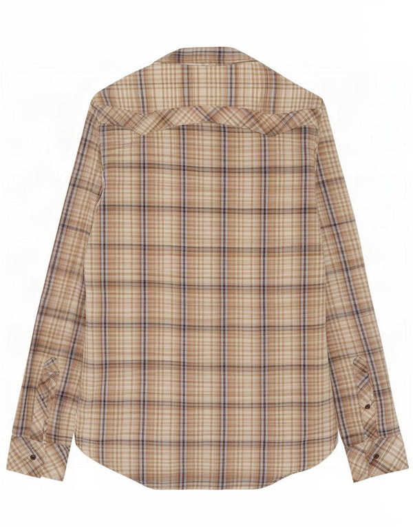 Diesel Mens Shirt Large Beige Check