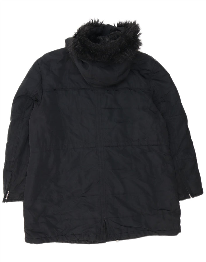 Marks & Spencer Womens Autograph Hooded Parka Jacket UK 18 XL Black
