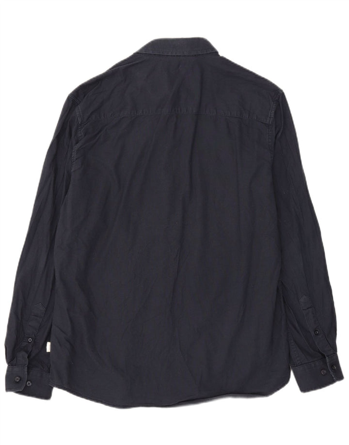 Jack & Jones Mens Slim Shirt XL Navy Blue Cotton