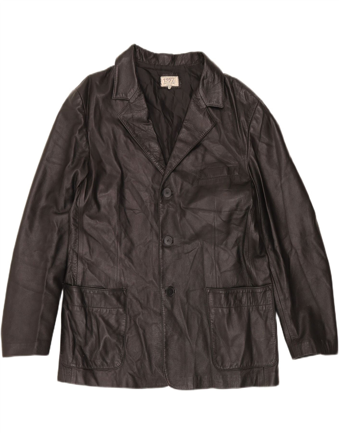 LEGENDARY JACKET 1957 Mens Leather Jacket IT 54 2XL Black Leather Vintage Legendary Jacket 1957 and Second-Hand Legendary Jacket 1957 from Messina Hembry 