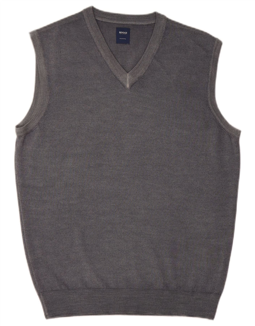 Boggi Mens Vest Tank Top Medium Grey New Wool
