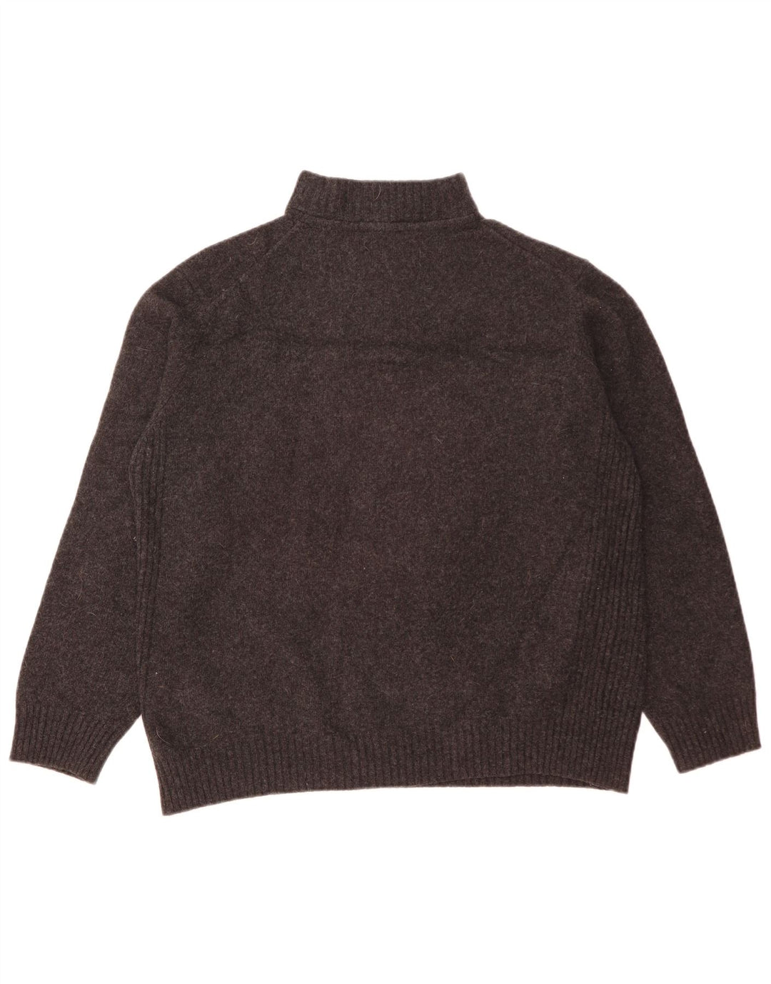 Barbour Womens Zip Neck Jumper Sweater UK 20 2XL Grey Wool