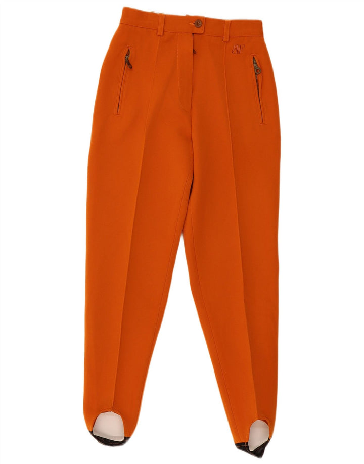 Belfe & Belfe Womens Stirrup Casual Trousers IT 42 Medium W26 L28 Orange