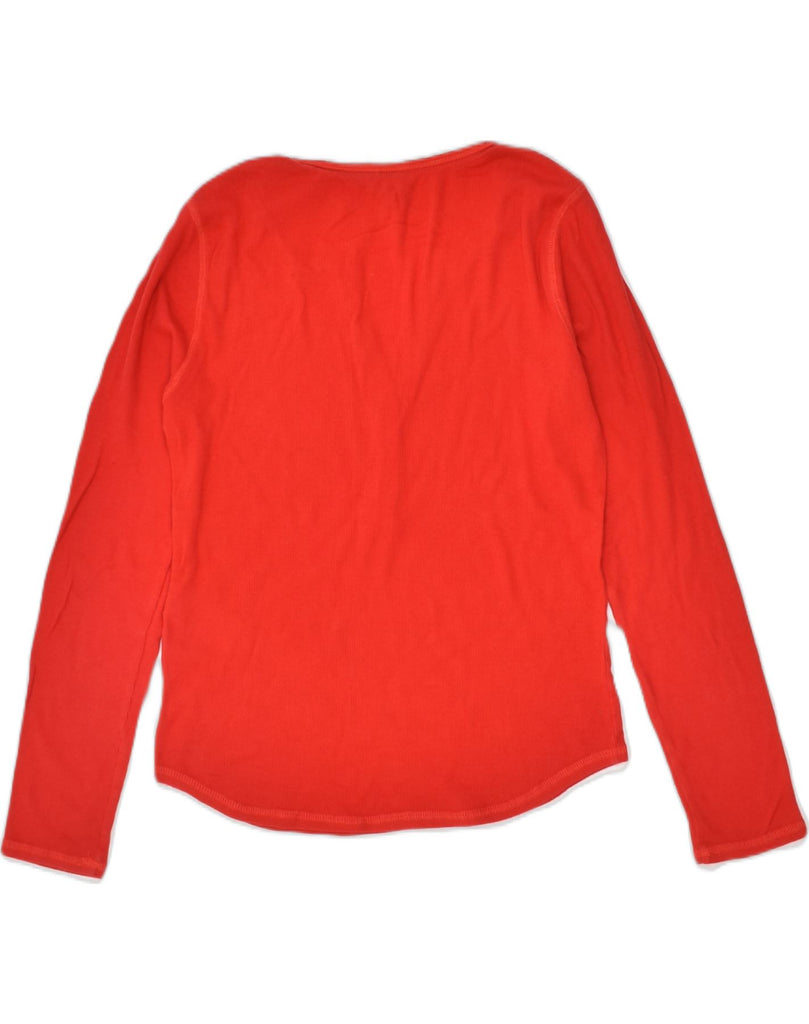 JOULES Womens Top Long Sleeve UK 12 Medium  Red Cotton | Vintage Joules | Thrift | Second-Hand Joules | Used Clothing | Messina Hembry 