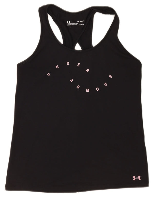 Under Armour Womens Loose Fit Graphic Vest Top Medium Black Sports
