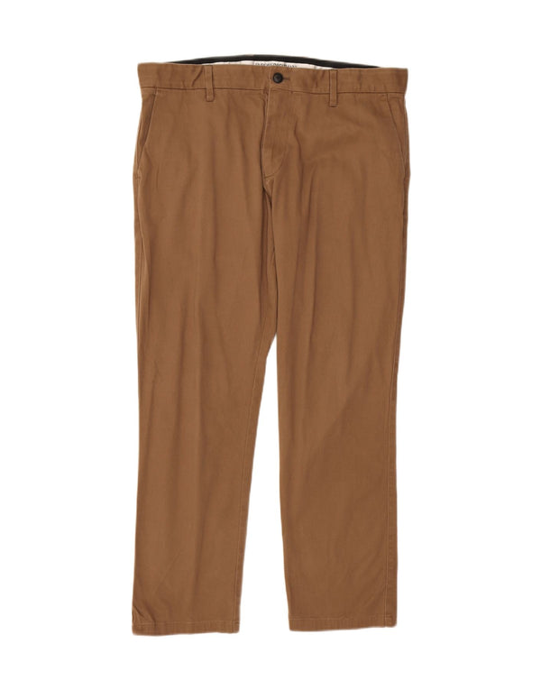 Emporio Armani Mens Chino Trousers IT 52 Large W36 L28 Brown Cotton