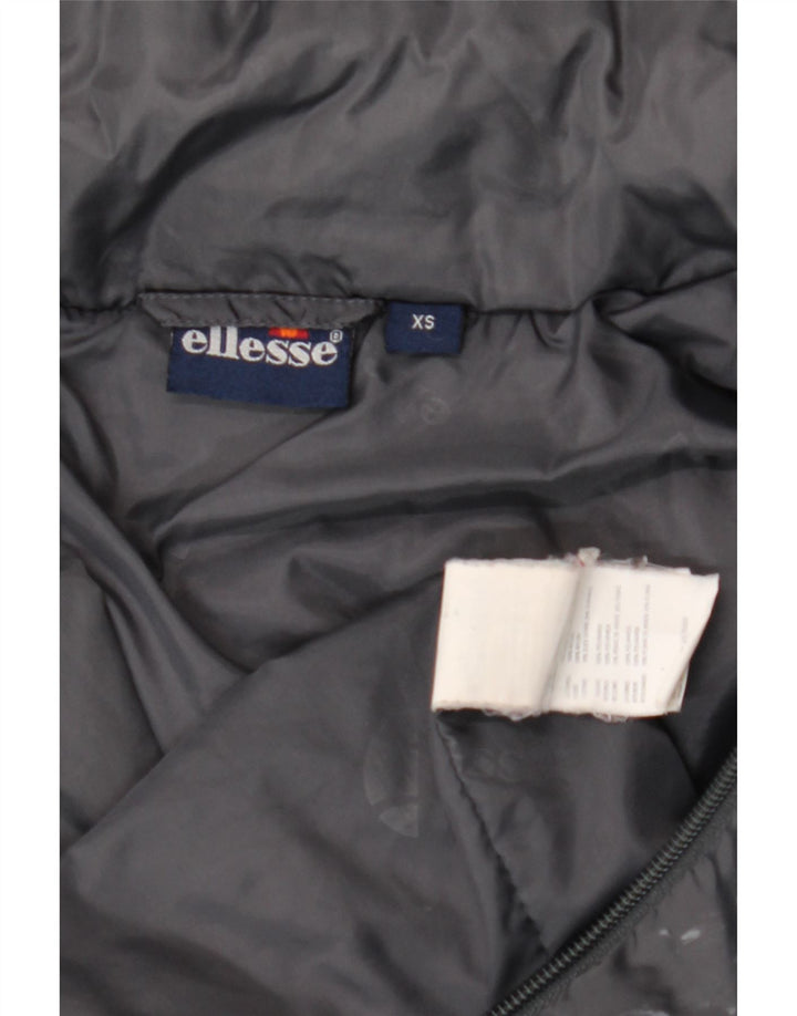 Ellesse Womens Hooded Oversized Padded Coat UK 6 XS Grey Nylon