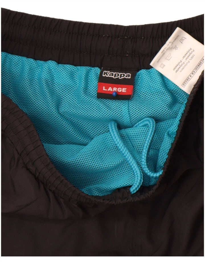 Kappa Mens Sport Shorts Large Black Polyester