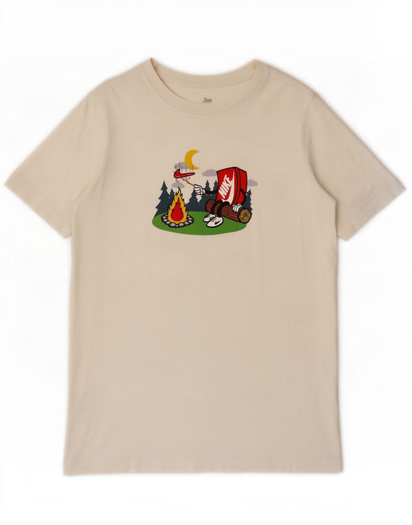 Nike Boys Graphic T-Shirt Top 13-14 Years XL White Cotton