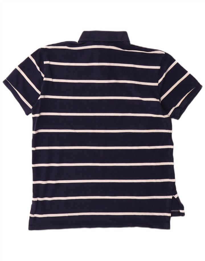 Polo Ralph Lauren Mens Custom Fit Polo Shirt Medium Navy Blue Striped