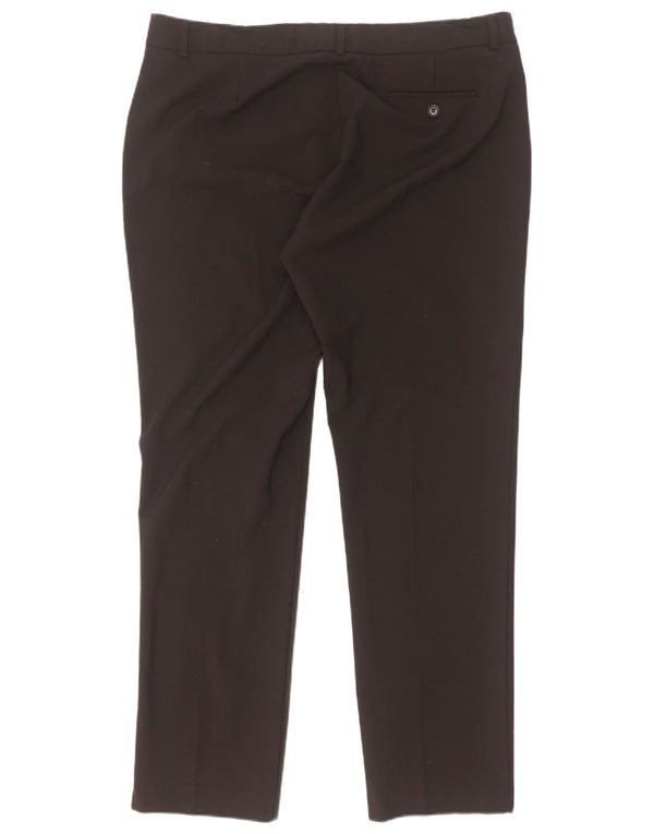 Marks & Spencer Womens Straight Casual Trousers UK 16 Large W36 L31 Black