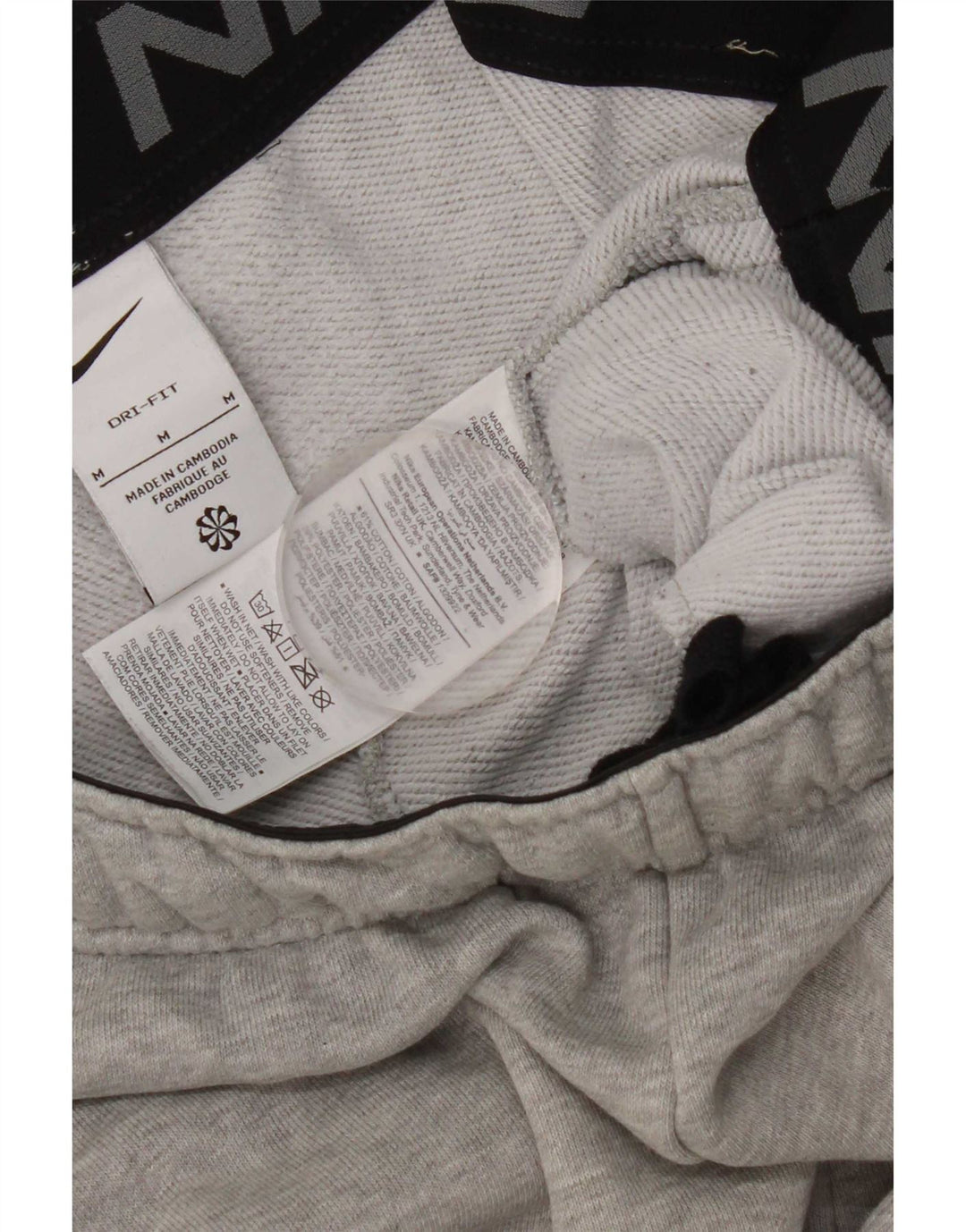 Nike Mens Dri Fit Tracksuit Trousers Joggers Medium Grey Flecked Cotton